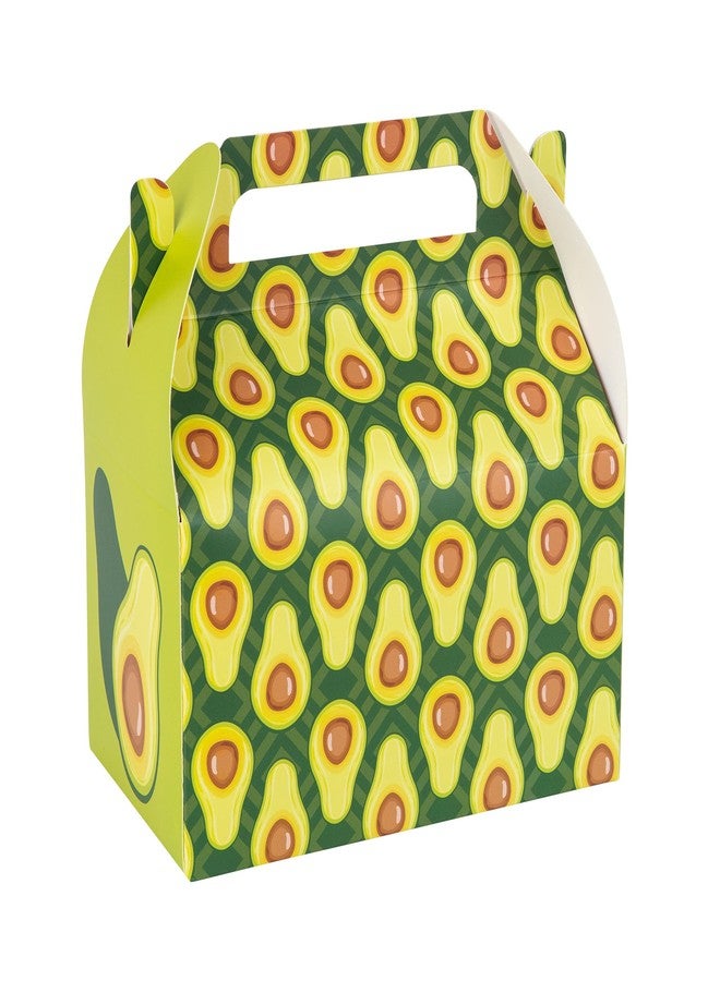Hammont Fiesta Party Decorations Box 10 Pack - Avocado Themed Gable Boxes, Taco Decor for Birthday, Mexican Holiday, Cookie Box for Gift Giving, Baby Shower Party Favors - 6.25x3.75x3.5 Inches - Image 1
